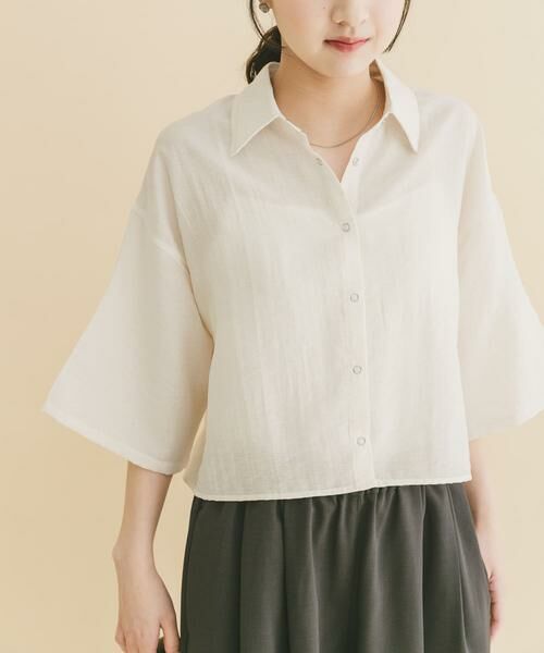 URBAN RESEARCH ITEMS / アーバンリサーチ アイテムズ シャツ・ブラウス | ドットボタンハンソデシアーシャツ | 詳細19