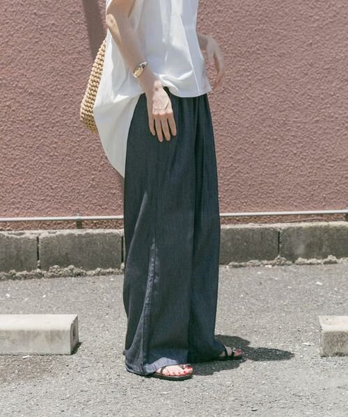 URBAN RESEARCH ITEMS / アーバンリサーチ アイテムズ デニムパンツ | レーヨンデニムワイドパンツ(ワンウォッシュ)