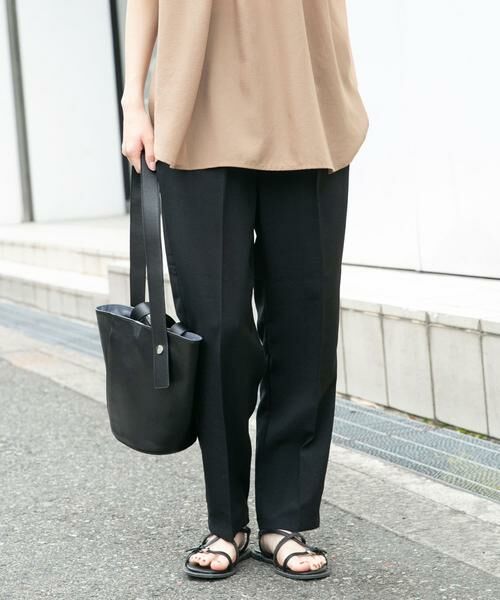 URBAN RESEARCH ITEMS / アーバンリサーチ アイテムズ その他パンツ | 『イージーケア/接触冷感/UVカット』SMOOTH LINEN TOUCH パンツ（ブラック）