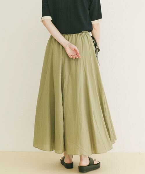 URBAN RESEARCH ITEMS / アーバンリサーチ アイテムズ ロング・マキシ丈スカート | コットン楊柳フレアスカート | 詳細2