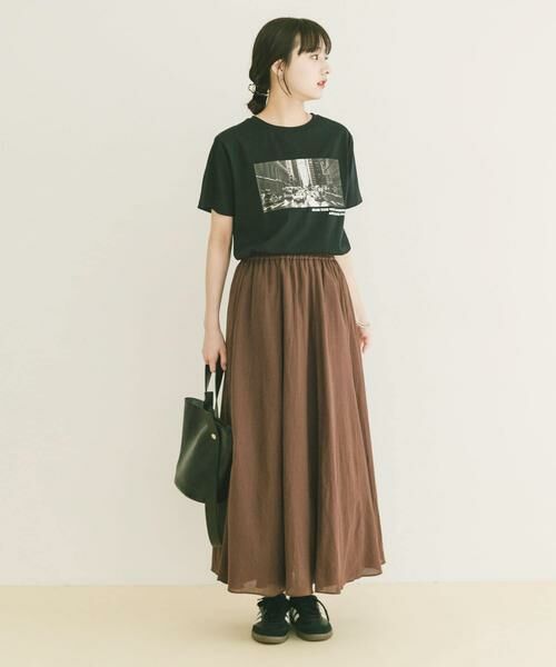 URBAN RESEARCH ITEMS / アーバンリサーチ アイテムズ ロング・マキシ丈スカート | コットン楊柳フレアスカート | 詳細11