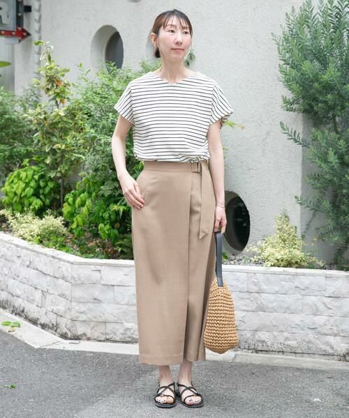 URBAN RESEARCH ITEMS / アーバンリサーチ アイテムズ ロング・マキシ丈スカート | 『イージーケア/接触冷感/UVカット』SMOOTH LINEN TOUCH ラップスカート | 詳細4