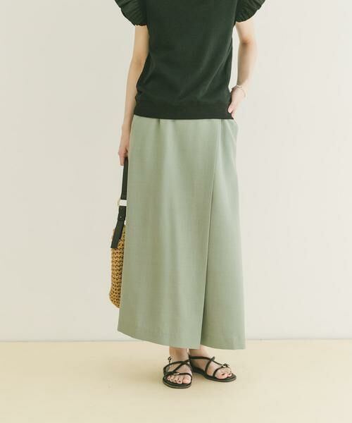 URBAN RESEARCH ITEMS / アーバンリサーチ アイテムズ ロング・マキシ丈スカート | 『イージーケア/接触冷感/UVカット』SMOOTH LINEN TOUCH ラップスカート | 詳細13