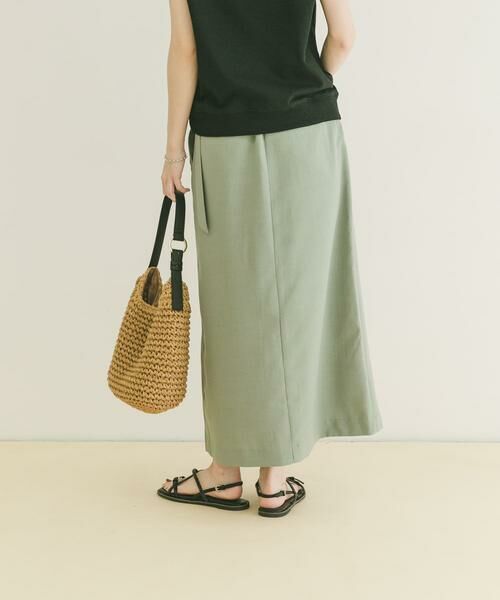 URBAN RESEARCH ITEMS / アーバンリサーチ アイテムズ ロング・マキシ丈スカート | 『イージーケア/接触冷感/UVカット』SMOOTH LINEN TOUCH ラップスカート | 詳細14