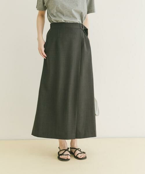 URBAN RESEARCH ITEMS / アーバンリサーチ アイテムズ ロング・マキシ丈スカート | 『イージーケア/接触冷感/UVカット』SMOOTH LINEN TOUCH ラップスカート | 詳細19