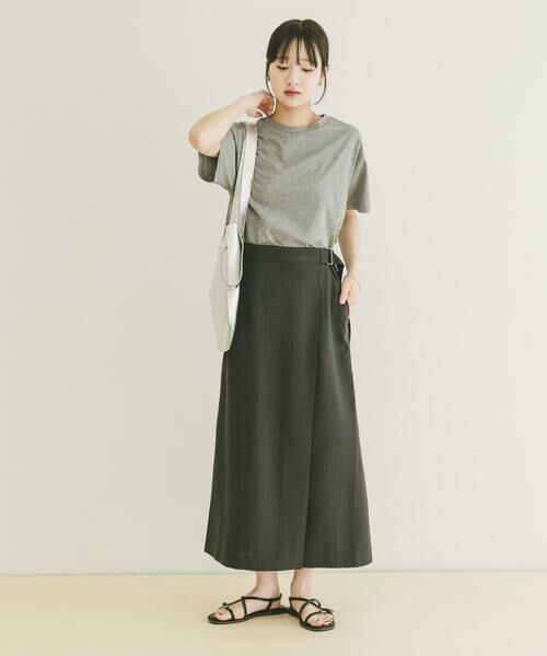 URBAN RESEARCH ITEMS / アーバンリサーチ アイテムズ ロング・マキシ丈スカート | 『イージーケア/接触冷感/UVカット』SMOOTH LINEN TOUCH ラップスカート | 詳細21