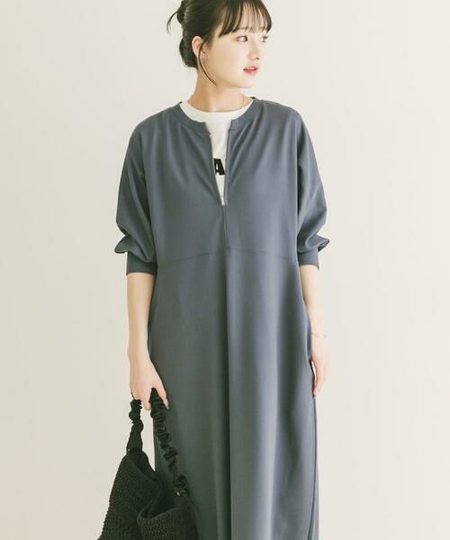 URBAN RESEARCH ITEMS / アーバンリサーチ アイテムズ ワンピース | ハーフジップドルマンワンピース | 詳細1