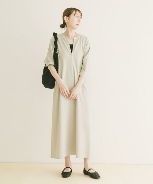 URBAN RESEARCH ITEMS / アーバンリサーチ アイテムズ ワンピース | ハーフジップドルマンワンピース | 詳細15