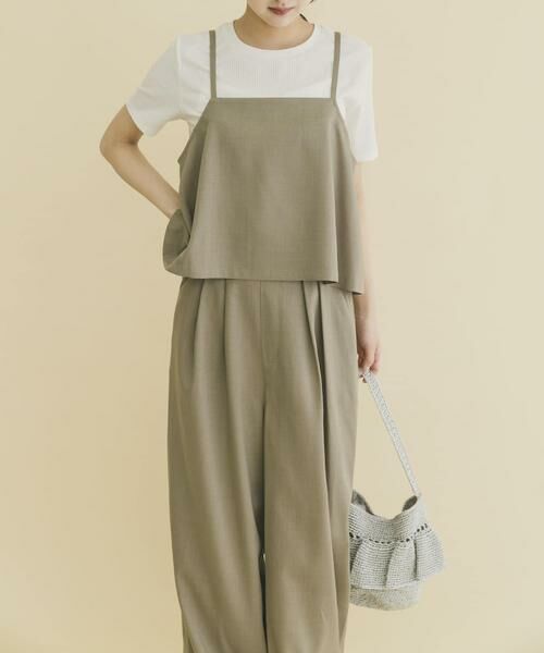 URBAN RESEARCH ITEMS / アーバンリサーチ アイテムズ ワンピース | インナー付きリネンライクセットアップ | 詳細1