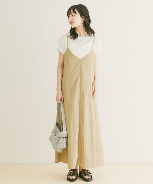 URBAN RESEARCH ITEMS / アーバンリサーチ アイテムズ ワンピース | 『洗濯可』ワッシャーナイロンキャミワンピースセット(楽着シリーズ)（ベージュ系その他）