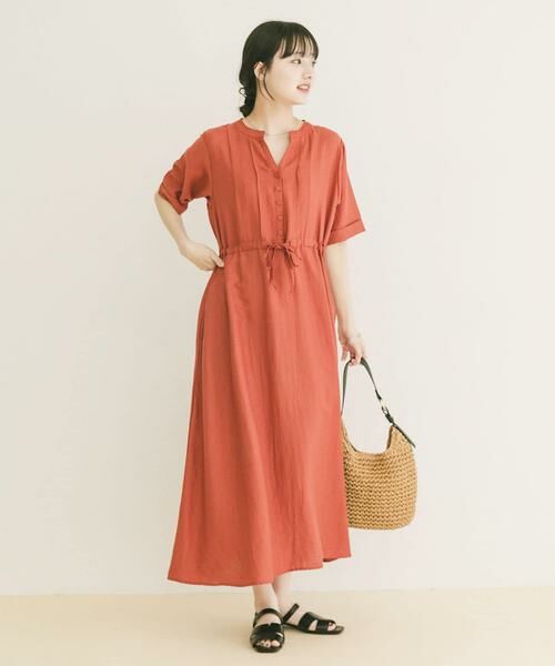 URBAN RESEARCH ITEMS / アーバンリサーチ アイテムズ ワンピース | ウエストマーク半袖ワンピース | 詳細1