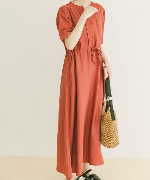 URBAN RESEARCH ITEMS / アーバンリサーチ アイテムズ ワンピース | ウエストマーク半袖ワンピース | 詳細3