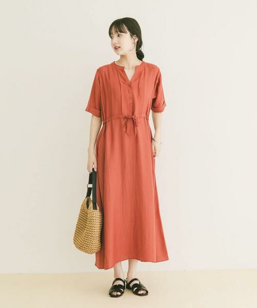 URBAN RESEARCH ITEMS / アーバンリサーチ アイテムズ ワンピース | ウエストマーク半袖ワンピース | 詳細4