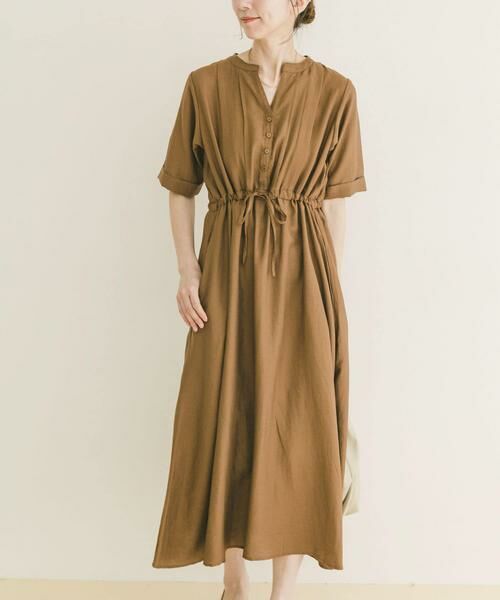 URBAN RESEARCH ITEMS / アーバンリサーチ アイテムズ ワンピース | ウエストマーク半袖ワンピース | 詳細12