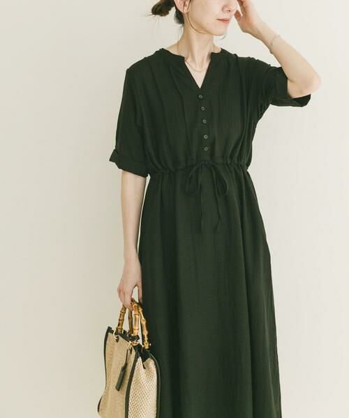 URBAN RESEARCH ITEMS / アーバンリサーチ アイテムズ ワンピース | ウエストマーク半袖ワンピース | 詳細18