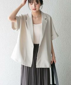 URBAN RESEARCH ITEMS / アーバンリサーチ アイテムズ その他アウター | 『イージーケア/接触冷感/UVカット』SMOOTH LINEN TOUCH 半袖ジャケット