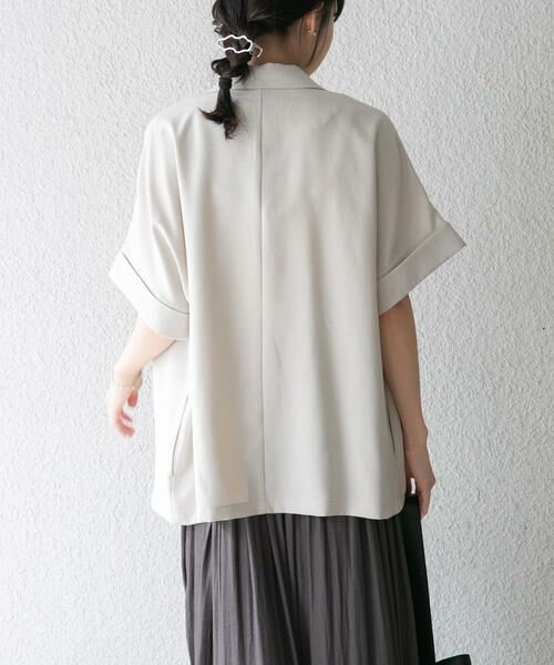 URBAN RESEARCH ITEMS / アーバンリサーチ アイテムズ その他アウター | 『イージーケア/接触冷感/UVカット』SMOOTH LINEN TOUCH 半袖ジャケット | 詳細1