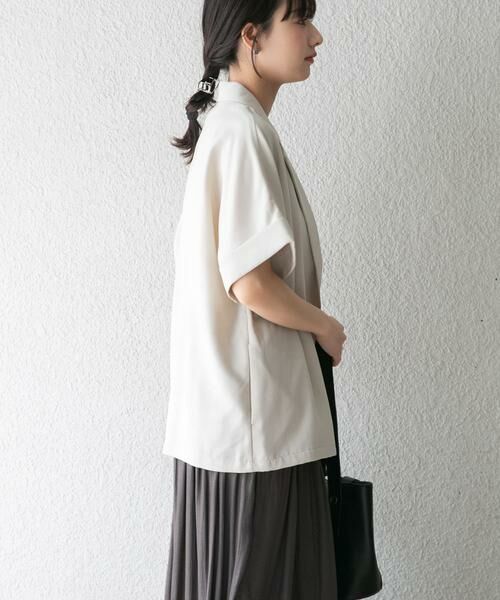 URBAN RESEARCH ITEMS / アーバンリサーチ アイテムズ その他アウター | 『イージーケア/接触冷感/UVカット』SMOOTH LINEN TOUCH 半袖ジャケット | 詳細2