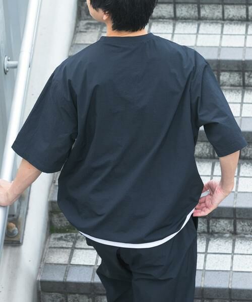 URBAN RESEARCH ITEMS / アーバンリサーチ アイテムズ Tシャツ | 『接触冷感/撥水/イージーケア/UVカット』タスランナイロンクルーネックドロストTシャツ | 詳細3
