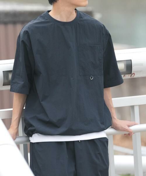 URBAN RESEARCH ITEMS / アーバンリサーチ アイテムズ Tシャツ | 『接触冷感/撥水/イージーケア/UVカット』タスランナイロンクルーネックドロストTシャツ | 詳細7