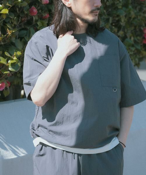 URBAN RESEARCH ITEMS / アーバンリサーチ アイテムズ Tシャツ | 『接触冷感/撥水/イージーケア/UVカット』タスランナイロンクルーネックドロストTシャツ | 詳細22
