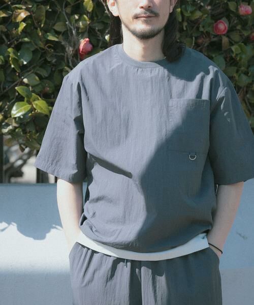 URBAN RESEARCH ITEMS / アーバンリサーチ アイテムズ Tシャツ | 『接触冷感/撥水/イージーケア/UVカット』タスランナイロンクルーネックドロストTシャツ | 詳細23
