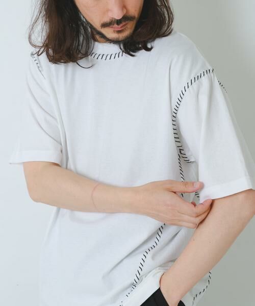 URBAN RESEARCH ITEMS / アーバンリサーチ アイテムズ Tシャツ | ブランケットステッチ クルーネックTシャツ | 詳細1