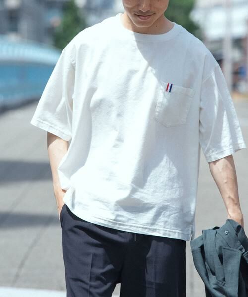 URBAN RESEARCH ITEMS / アーバンリサーチ アイテムズ Tシャツ | 『吸水速乾』フレンチリネン×COOLMAX フハクTシャツ(オフホワイト)