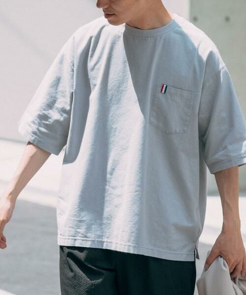 URBAN RESEARCH ITEMS / アーバンリサーチ アイテムズ Tシャツ | 『吸水速乾』フレンチリネン×COOLMAX フハクTシャツ(グレー)