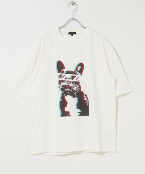 URBAN RESEARCH ITEMS / アーバンリサーチ アイテムズ Tシャツ | 『接触冷感/吸水速乾/UVカット』DOG IN SHADES プリントTシャツ | 詳細1
