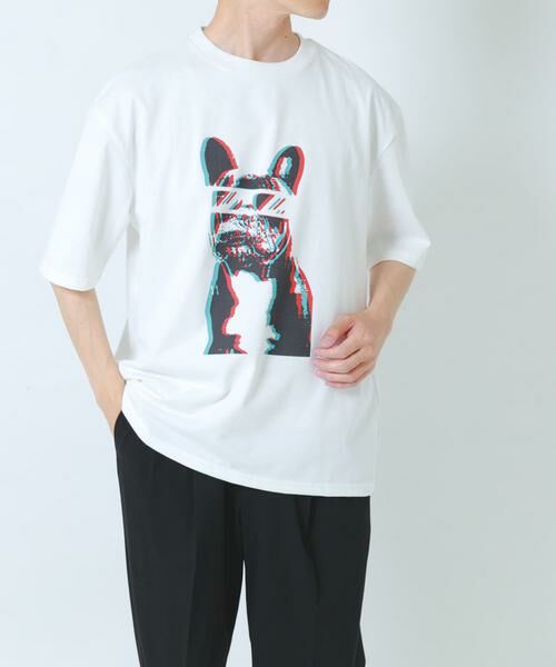 URBAN RESEARCH ITEMS / アーバンリサーチ アイテムズ Tシャツ | 『接触冷感/吸水速乾/UVカット』DOG IN SHADES プリントTシャツ | 詳細4