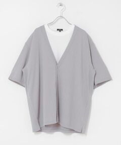 URBAN RESEARCH ITEMS / アーバンリサーチ アイテムズ Tシャツ | 『接触冷感』ランダムピッチ5sカーディガン+冷感Tシャツ セット