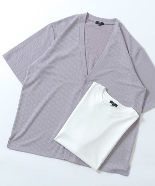 URBAN RESEARCH ITEMS / アーバンリサーチ アイテムズ Tシャツ | 『接触冷感』ランダムピッチ5sカーディガン+冷感Tシャツ セット | 詳細29