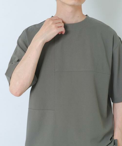 URBAN RESEARCH ITEMS / アーバンリサーチ アイテムズ Tシャツ | シャドーパターンキリカエ半袖Tシャツ | 詳細1
