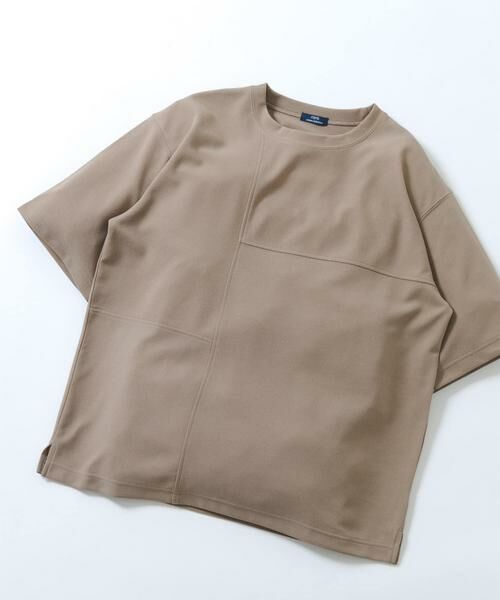 URBAN RESEARCH ITEMS / アーバンリサーチ アイテムズ Tシャツ | シャドーパターンキリカエ半袖Tシャツ（ベージュ）