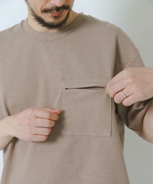 URBAN RESEARCH ITEMS / アーバンリサーチ アイテムズ Tシャツ | 速乾 カットミラノ ポケットTシャツ(モカ)