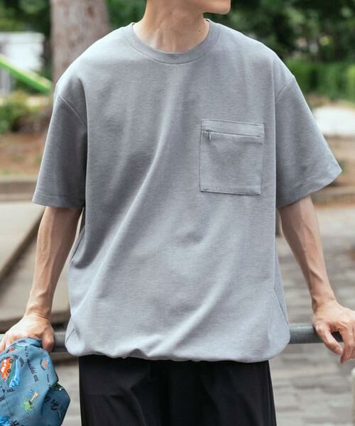 URBAN RESEARCH ITEMS / アーバンリサーチ アイテムズ Tシャツ | 速乾 カットミラノ ポケットTシャツ(グレー)