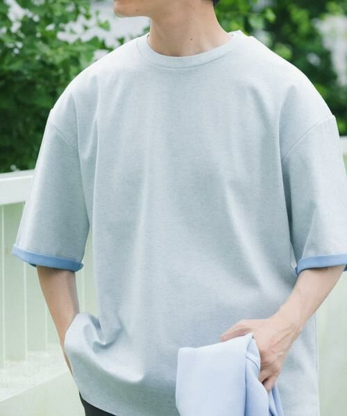 URBAN RESEARCH ITEMS / アーバンリサーチ アイテムズ Tシャツ | 『接触冷感/吸水速乾/UVカット』多機能 Wフェイス クルーネック Tシャツ | 詳細1