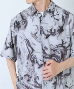 URBAN RESEARCH ITEMS / アーバンリサーチ アイテムズ シャツ・ブラウス | マーブルプリントレギュラーカラーショートスリーブシャツ