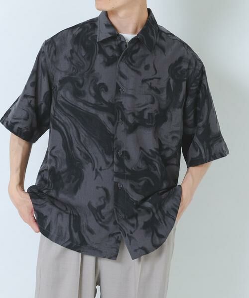 URBAN RESEARCH ITEMS / アーバンリサーチ アイテムズ シャツ・ブラウス | マーブルプリントレギュラーカラーショートスリーブシャツ | 詳細9