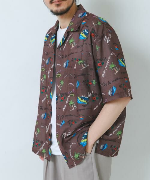 URBAN RESEARCH ITEMS / アーバンリサーチ アイテムズ シャツ・ブラウス | アロハプリントオープンカラー半袖シャツ | 詳細4