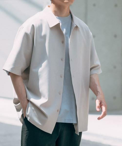 URBAN RESEARCH ITEMS / アーバンリサーチ アイテムズ シャツ・ブラウス | 冷感+速乾 TRストレッチ 半袖シャツ(ベージュ)