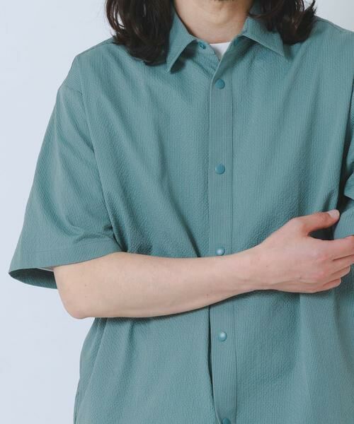 URBAN RESEARCH ITEMS / アーバンリサーチ アイテムズ シャツ・ブラウス | 『接触冷感/イージーケア/吸水速乾/撥水/防汚』高機能シアサッカー サイドストレージシャツ(楽着シリーズ) | 詳細1