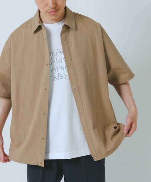 URBAN RESEARCH ITEMS / アーバンリサーチ アイテムズ シャツ・ブラウス | 『接触冷感/イージーケア/吸水速乾/撥水/防汚』高機能シアサッカー サイドストレージシャツ(楽着シリーズ) | 詳細24