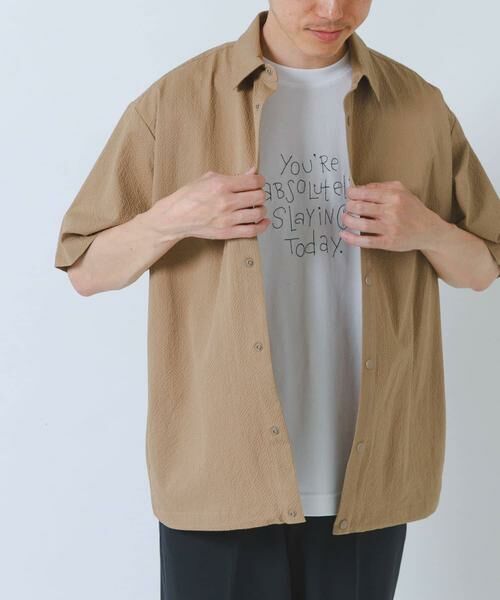 URBAN RESEARCH ITEMS / アーバンリサーチ アイテムズ シャツ・ブラウス | 『接触冷感/イージーケア/吸水速乾/撥水/防汚』高機能シアサッカー サイドストレージシャツ(楽着シリーズ) | 詳細25