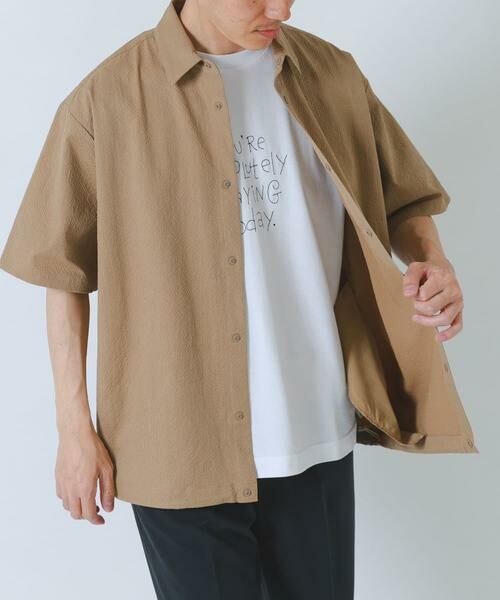 URBAN RESEARCH ITEMS / アーバンリサーチ アイテムズ シャツ・ブラウス | 『接触冷感/イージーケア/吸水速乾/撥水/防汚』高機能シアサッカー サイドストレージシャツ(楽着シリーズ) | 詳細27