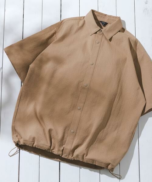 URBAN RESEARCH ITEMS / アーバンリサーチ アイテムズ シャツ・ブラウス | 『接触冷感/イージーケア/吸水速乾/撥水/防汚』高機能シアサッカー サイドストレージシャツ(楽着シリーズ)（ベージュ）