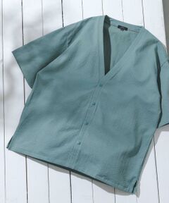 URBAN RESEARCH ITEMS / アーバンリサーチ アイテムズ カーディガン・ボレロ | 『接触冷感/イージーケア/吸水速乾/撥水/防汚』高機能シアサッカー 半袖カーディガン(楽着シリーズ)