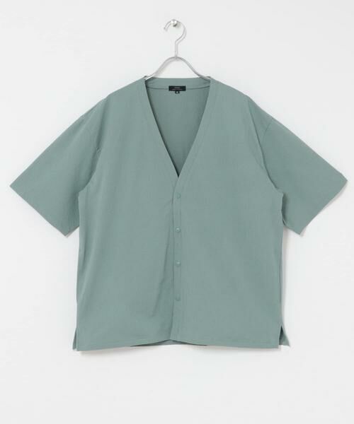 URBAN RESEARCH ITEMS / アーバンリサーチ アイテムズ カーディガン・ボレロ | 『接触冷感/イージーケア/吸水速乾/撥水/防汚』高機能シアサッカー 半袖カーディガン(楽着シリーズ) | 詳細5