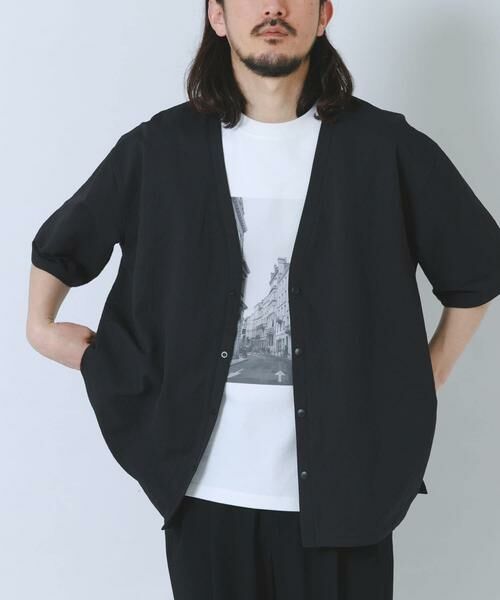 URBAN RESEARCH ITEMS / アーバンリサーチ アイテムズ カーディガン・ボレロ | 『接触冷感/イージーケア/吸水速乾/撥水/防汚』高機能シアサッカー 半袖カーディガン(楽着シリーズ) | 詳細13